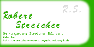 robert streicher business card